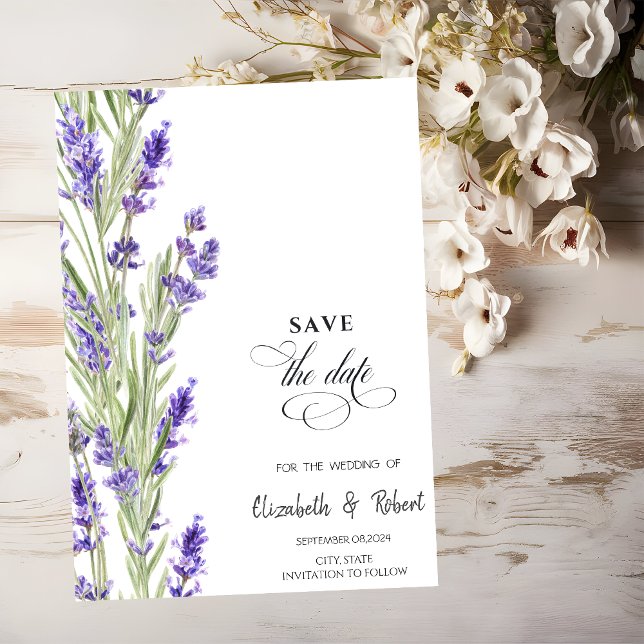 Lavander Greenery Save The Date (Creator Uploaded)