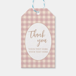 Lavander pale purple gingham preppy Farmer Market Gift Tags