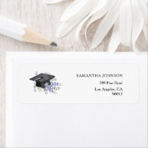 Lavander Purple Floral Graduation address 