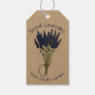 Lavandula Dried Lavender Bunch From the Garden of Gift Tags