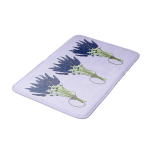 Lavandula Lavender Bunch Herb Purple Flower Garden Bath Mat