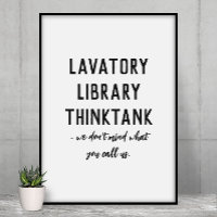 Lavatory, Library, Think Tank Funny Bathroom 