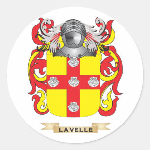 Lavelle Coat of Arms (Family Crest) Classic Round Sticker