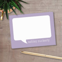Lavendar and White Talk Bubble Personalised Name