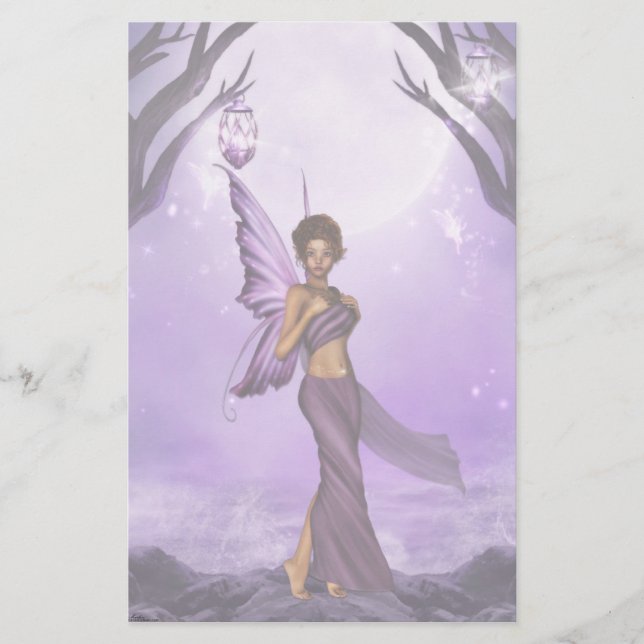 Lavendar Dreams Fairy Stationery (Front)