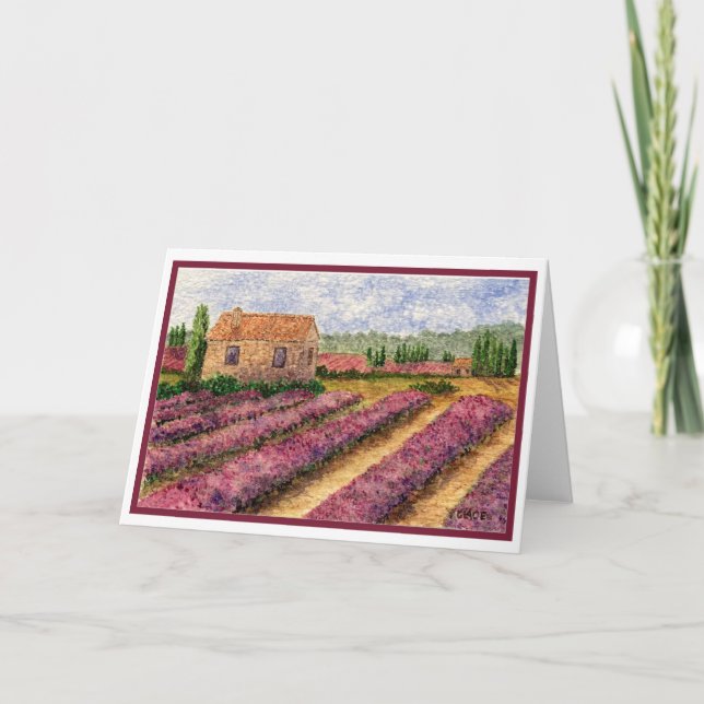 Lavendar Fieldsin Provence Card (Front)