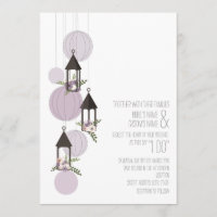 Lavendar Floral Lanterns Wedding
