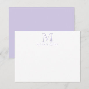 Lavendar Initials Name Monogram Card