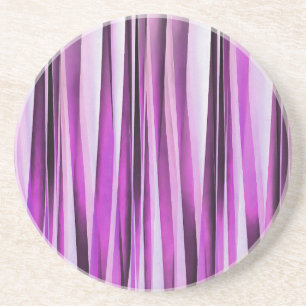 Lavendar, Iris and Grape Stripy Pattern Coaster