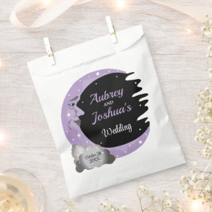Lavendar Over the Moon Wedding Personalised Favour Bags