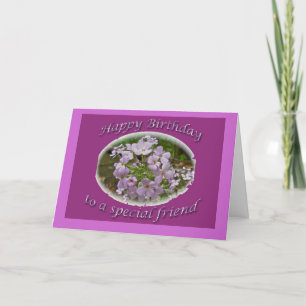 Lavendar Phlox Birthday Friend Card