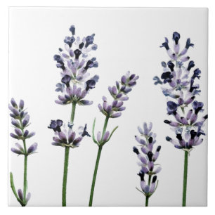 Lavendar Purple Floral Flowers Pastel Tile
