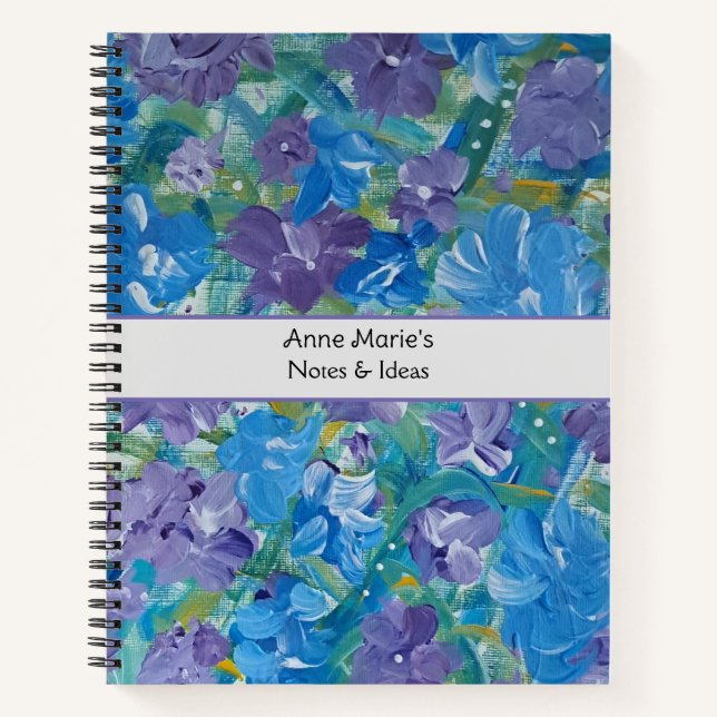 Lavendar Roses Personalised Notebook (Front)