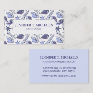 Lavendar Seashells Business Card