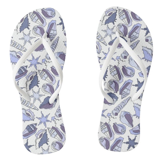 Lavendar Seashells Jandals (Footbed)