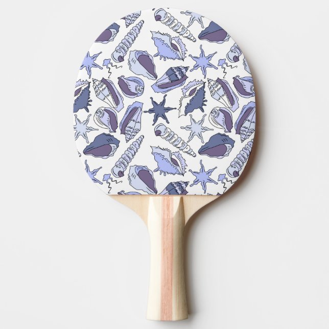 Lavendar Seashells Ping Pong Paddle (Front)