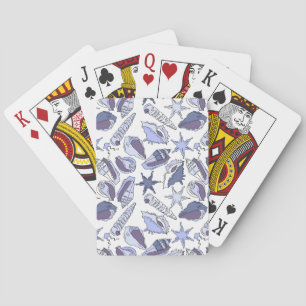 Lavendar Seashells Playing Cards