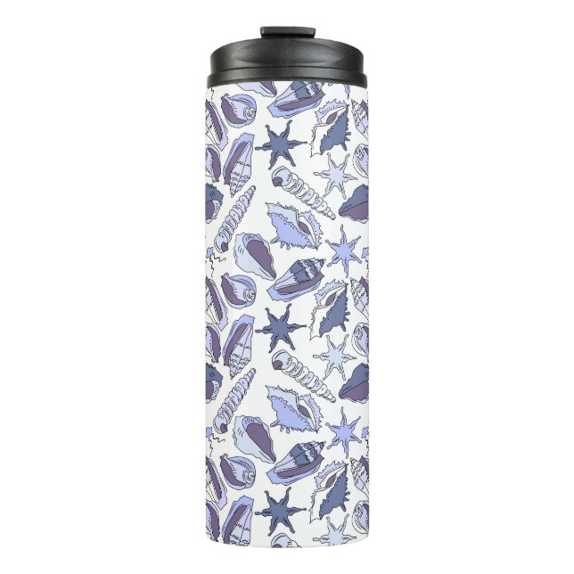 Lavendar Seashells Thermal Tumbler (Front)