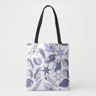 Lavendar Seashells Tote Bag