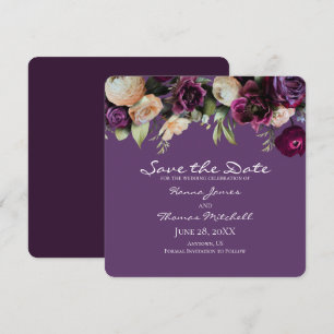 Lavendar Vintage Romantic Floral Wedding Save The Date