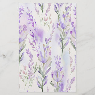 Lavendar Watercolor Soap Wrap Paper Sheet