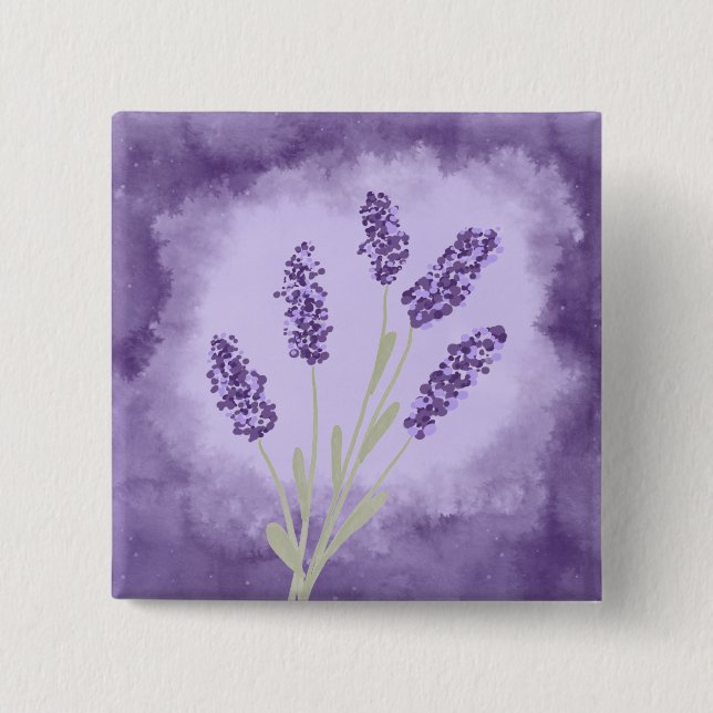 Lavender 15 Cm Square Badge (Front)