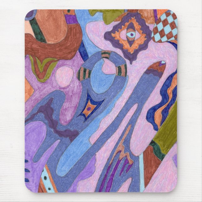 "Lavender" Abstract Art Mouse Pad (Front)