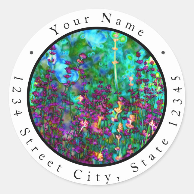 Lavender Abstract Labels (Front)