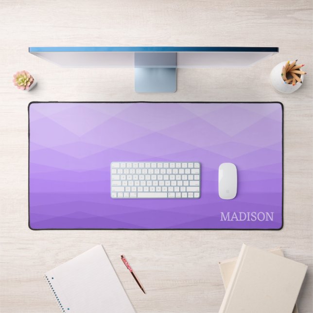 Lavender Abstract Polygonal Design Desk Mat (Office 1)