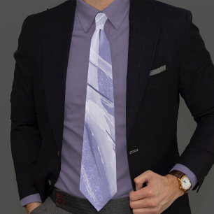 Lavender Abstract Watercolor Tie