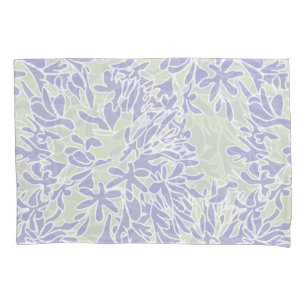Lavender Agapanthus Flower Sage Green Pillowcase