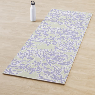 Lavender Agapanthus Flower Sage Green Yoga Mat