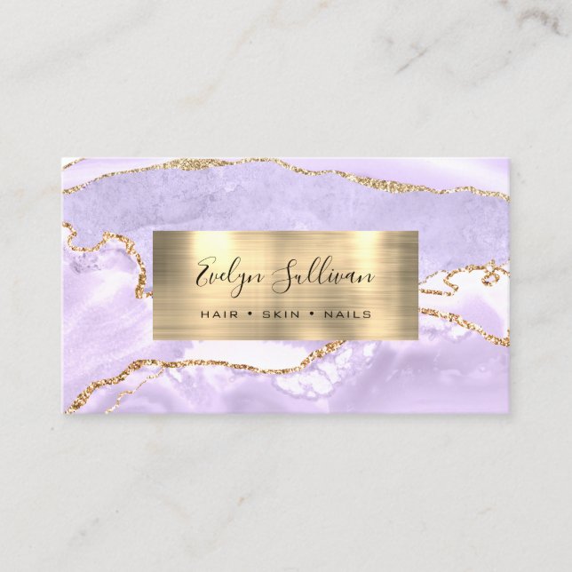 lavender Agate Business Card (Front)