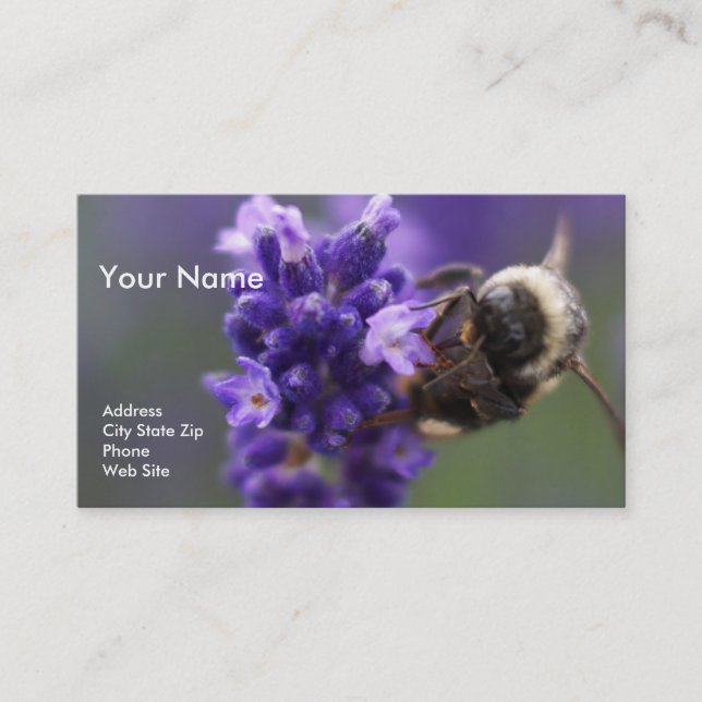 Lavender and bee business card (Front)