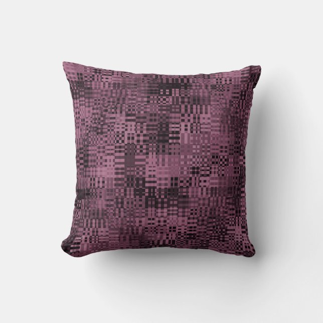 Lavender and Black Pattern Pillow (Front)