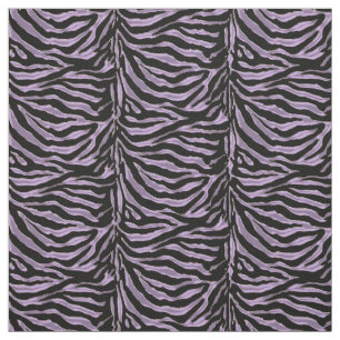 Lavender and Black Zebra Animal Print Fabric