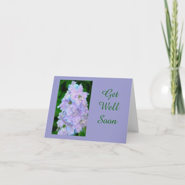 LAVENDER AND BLUE DELPHINIUM CARD (Front)