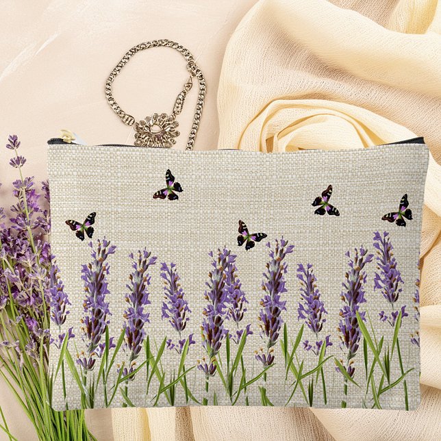 Lavender and butterflies accessory pouch (Creator Uploaded)
