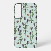 Lavender and butterflies on sea glass