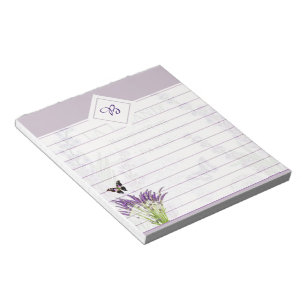 Lavender and butterfly notepad