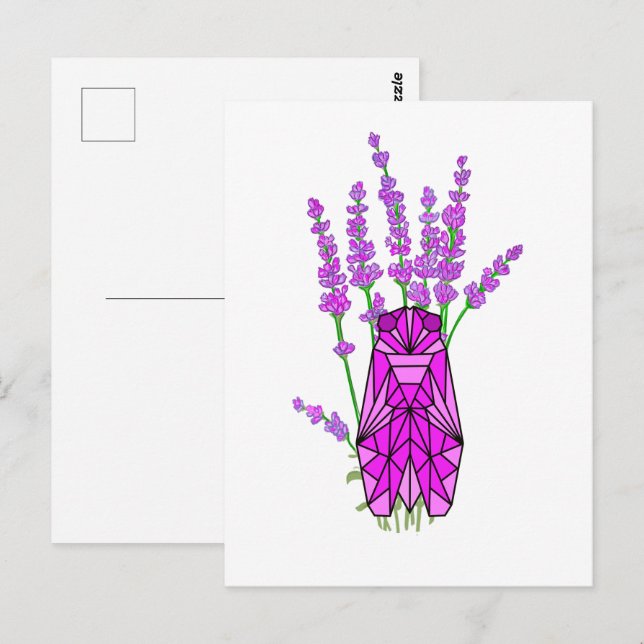 Lavender and cicada in Provence Postcard (Front/Back)