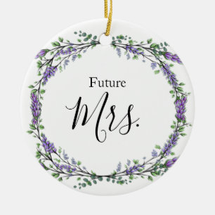 Lavender and Eucalyptus Future Mrs. Ceramic Tree Decoration