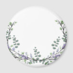 Lavender and Eucalyptus Magnet<br><div class="desc">An elegant and vintage design featuring eucalyptus and lavender painted in romantic watercolor.</div>