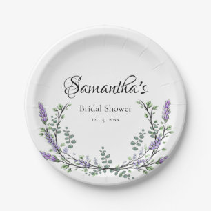 Lavender and Eucalyptus Paper Plate