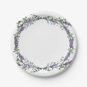 Lavender and Eucalyptus Paper Plate