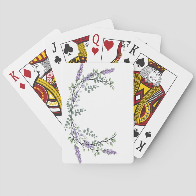 Lavender and Eucalyptus Playing Cards (Back)