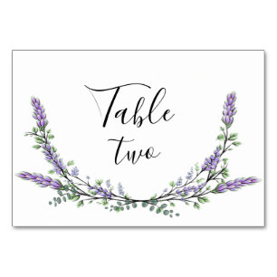 Lavender and Eucalyptus Table Number