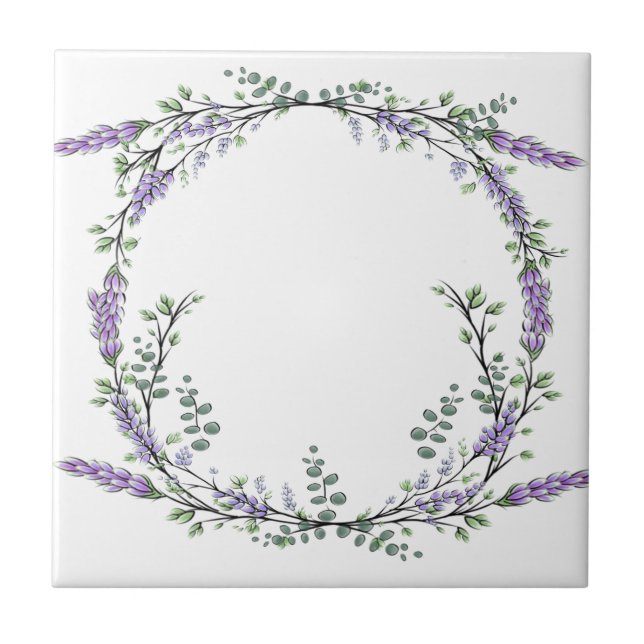 Lavender and Eucalyptus Tile (Front)