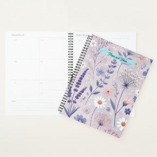 Lavender and Floral Stems  Planner