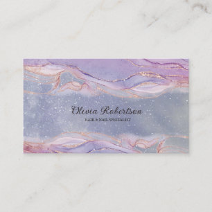 Lavender and Gold Elegant Business Card